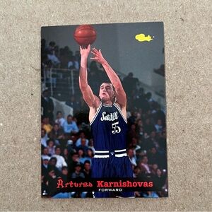 1994 Classic #40 Arturas Karnisovas basketball trading card. Seton Hall Pirates.